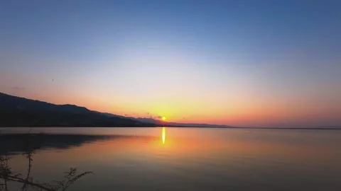 Timelapse of a beautiful sunset on the lake Stock Footage 290213201
