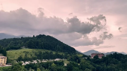 Timelapse of beautiful sunset in the mountains. Stock Footage 249661840