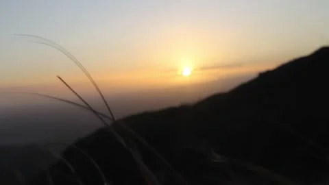 Timelapse of a beautiful sunset from the top of Cerro Chame in Panama Stock Footage 343883012