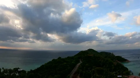 Timelapse with beautiful sunset view of seashore Stock Footage 146159255
