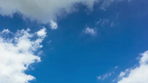 Timelapse beautiful thick fluffy clouds. Amazing soft white clouds moving clear 스톡 동영상 336568825