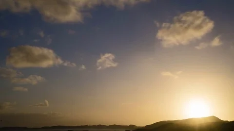 Timelapse of a beautifull sunset over ocean Stock Footage 81130047