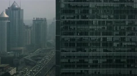 Timelapse Beijing CBD Video stock 11528362