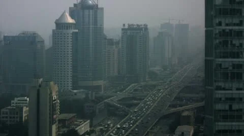 Timelapse Beijing CBD Stockbeeldmateriaal 11537100