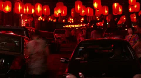 Timelapse Beijing Ghost Street 스톡 동영상 11536877