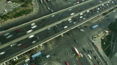 Timelapse Beijing intersection Stock-Footage 11537483