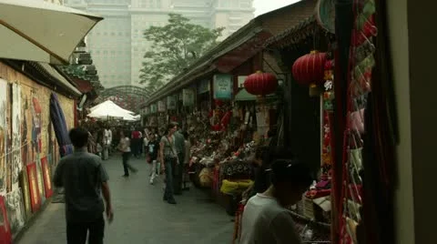 Timelapse Beijing market 스톡 동영상 11536822