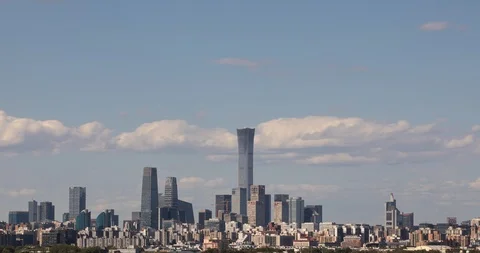 TimeLapse-Beijing skyline with cloudscape Vídeo Stock 111503837