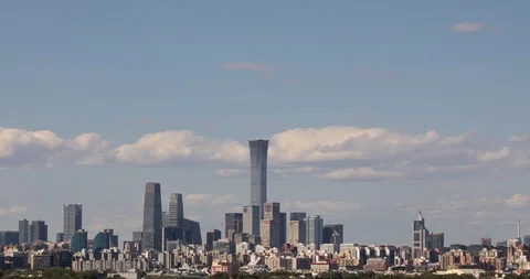 TimeLapse-Beijing skyline with cloudscape Video stock 111504083