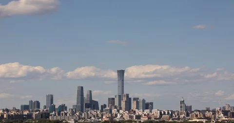 TimeLapse-Beijing skyline with cloudscape Stock Footage 111508260