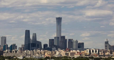 TimeLapse-Beijing skyline with cloudscape Stock Footage 111824333