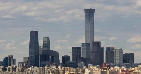 TimeLapse-Beijing skyline with cloudscape Stock Footage 111824683