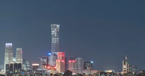 TimeLapse-Beijing skyline with cloudscape Stock Footage 125404868