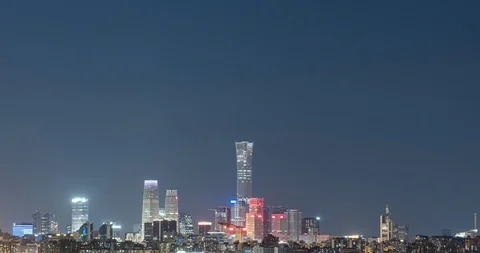 TimeLapse-Beijing skyline with cloudscape Video stock 125404980