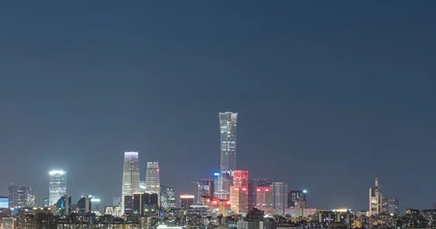 TimeLapse-Beijing skyline with cloudscape Stock Footage 125405058