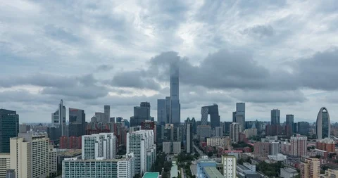 TimeLapse-Beijing skyline with cloudscape Stock Footage 125409894