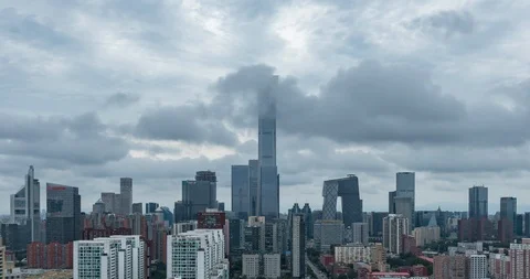 TimeLapse-Beijing skyline with cloudscape Stock Footage 125409985