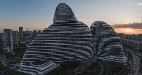 TimeLapse-Beijing skyline with cloudscape Stock Footage 125411481