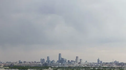 Timelapse of beijing skyline-rainstorm Vídeo Stock 39743159