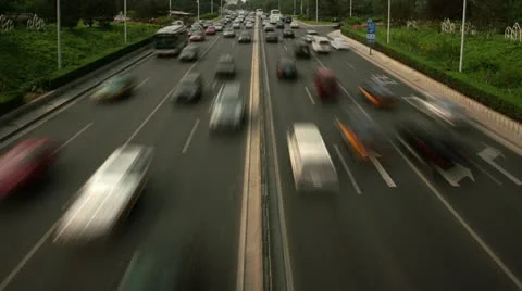 Timelapse Beijing traffic 스톡 동영상 11537777