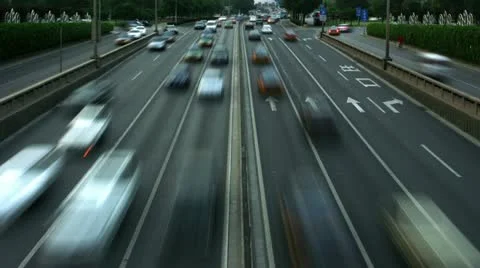 Timelapse Beijing traffic 스톡 동영상 11537975