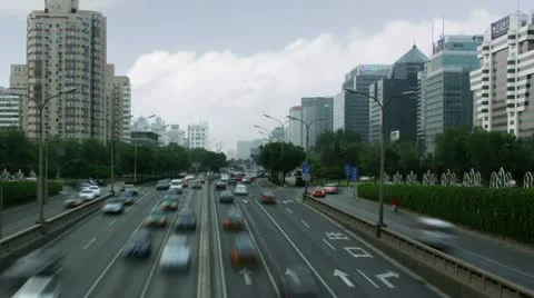Timelapse Beijing traffic 스톡 동영상 11538020