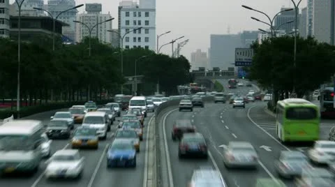 Timelapse Beijing traffic 스톡 동영상 11538042