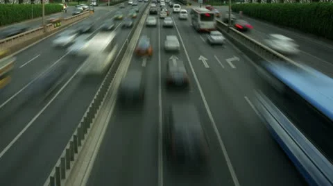Timelapse Beijing traffic Vídeo Stock 11538093