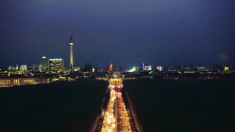 Timelapse of Berlin Skyline Stock Footage 233897912