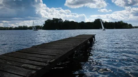 Timelapse of Berlin's Tegel Lake Stock Footage 10792316