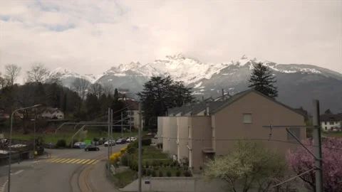 Timelapse Bex Switzerland daytime Stock Footage 201340491