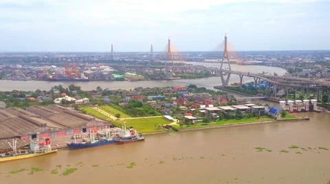 Timelapse Of Bhumibol Bridge Stock Footage 42465364