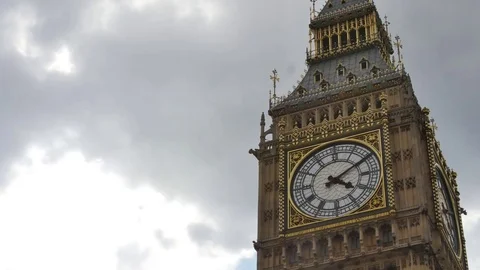 Timelapse - Big Ben Clock Face Stock Footage 81362013
