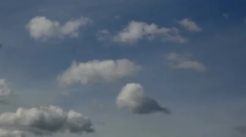 Timelapse. Big white clouds on a blue sky background Stock Footage 49113819