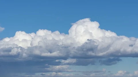 Timelapse of big white fluffy clouds over a blue sky. 4K. 30p Vídeos de archivo 73641937