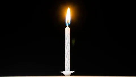 Timelapse of a birthday candle burning Stock Footage 100124131