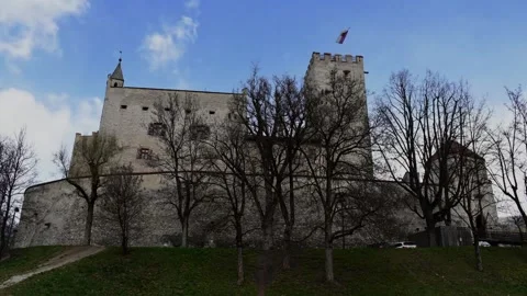 Timelapse bishop's castle in the heart of Val Pusteria Video stock 238745736