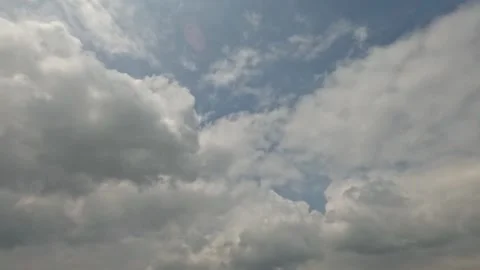 Timelapse of black and white clouds in the blue sky Stock Footage 321281979