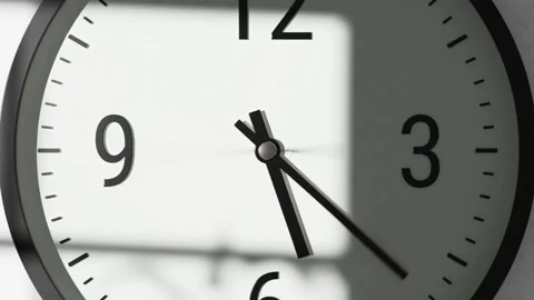 Timelapse Black And White Wall Clock Day To Evening Transition Vidéo 335188436