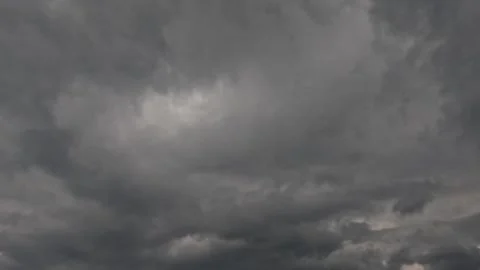 Timelapse of black clouds wavy in the sky Stock Footage 306671038