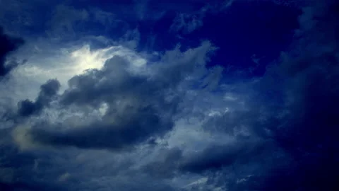 Timelapse Blue Clouds at Dusk Video stock 164080056