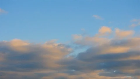Timelapse of Blue Pastel Sky Stock Footage 121836637