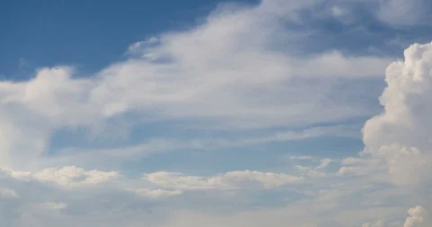 Timelapse of Blue Sky and clouds in 4K, 4096X2160 Stock Footage 91304502