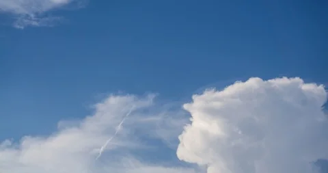 Timelapse of Blue Sky and clouds in 4K, 4096X2160 Stock Footage 91305186