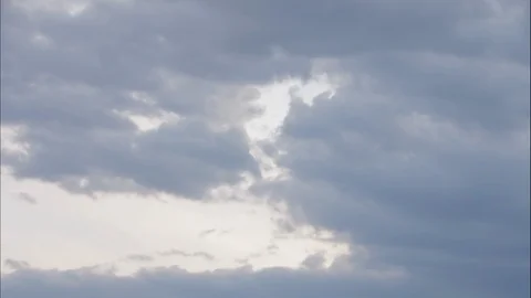 Timelapse blue sky with cloud closeup Vídeo Stock 129648915