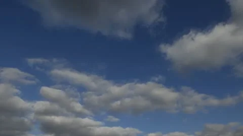 Timelapse Blue sky with clouds and sun. Stock Footage 22010445