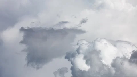 Timelapse of blue sky with clouds on bright sunny day for abstract background Stock Footage 340363951