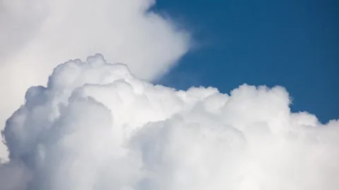 Timelapse of blue sky with clouds on bright sunny day for abstract background Stock Footage 340363953