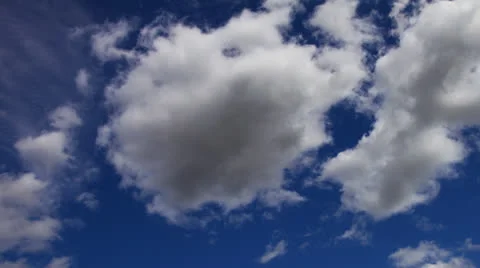 Timelapse Blue Sky With Clouds HD 30fps Stock Footage