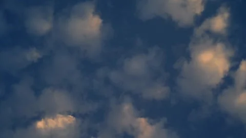 Timelapse of a Blue Sky with Evolving Altocumulus Clouds Forming and Dissolving  Stock Footage 323698261